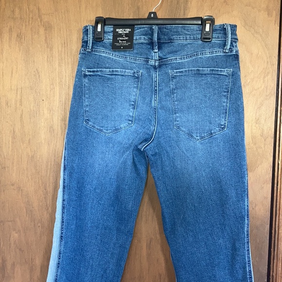 Simply Vera Vera Wang straight power stretch jean with side stripe size 6 or 14 - Picture 9 of 17